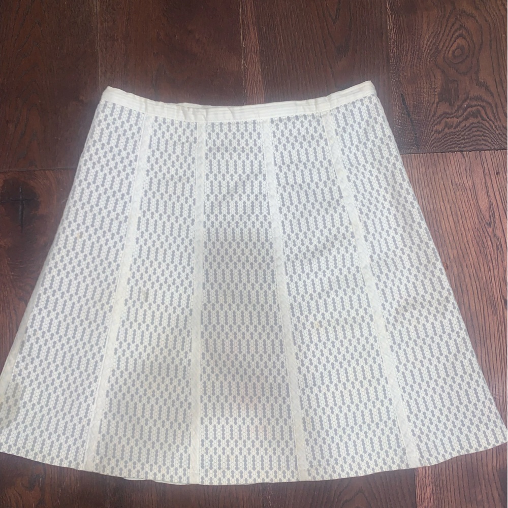 Proenza Schouler Target Grey Cream Marseille Skirt.